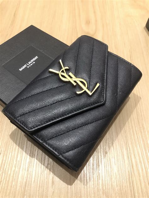 used ysl card holder|YSL monogram wallet price.